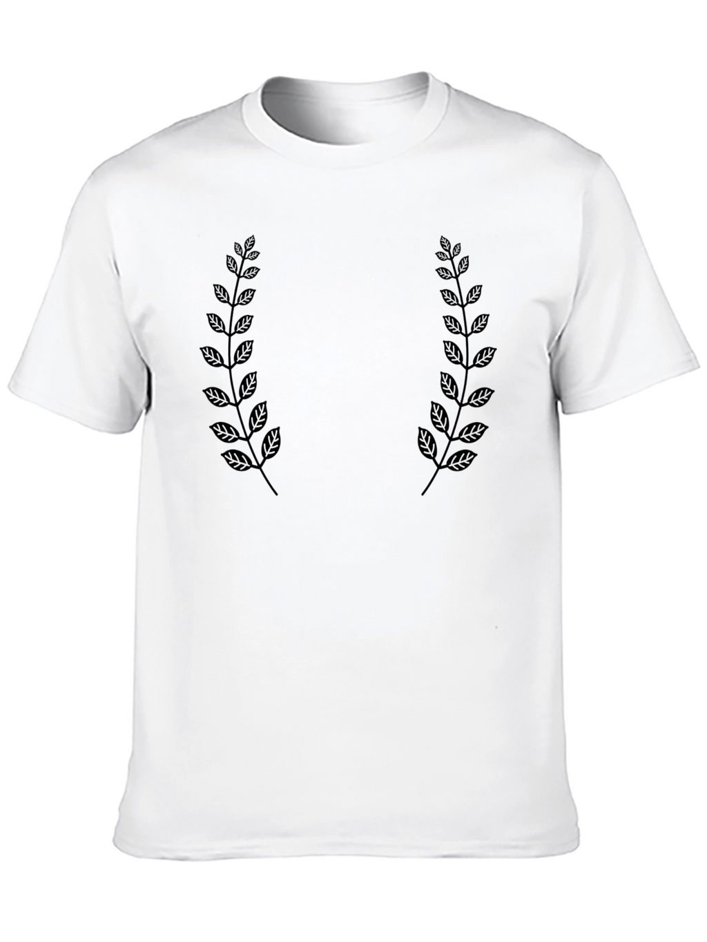 Black Laurel Wreath Graphic T-Shirt - Stylish Mens Tee