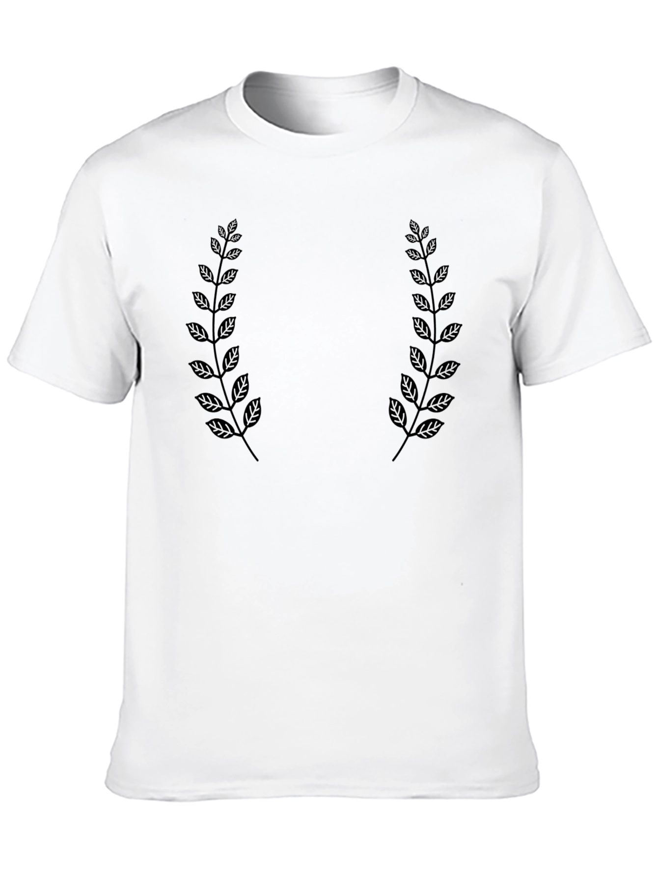 Black Laurel Wreath Graphic T-Shirt - Stylish Mens Tee