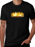 Golden Crown Graphic Tee - Black