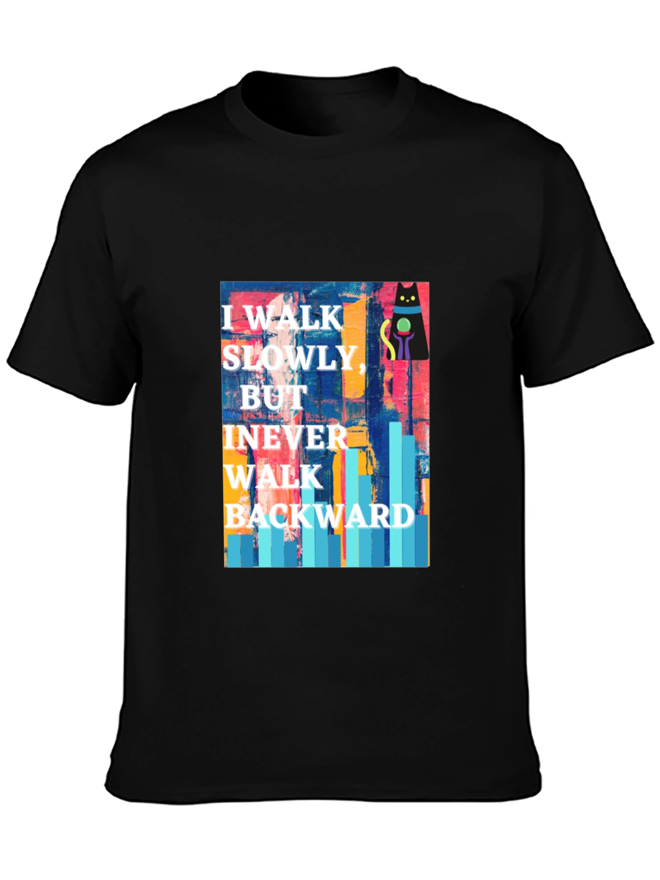 Abstract Cat Motivational T-Shirt
