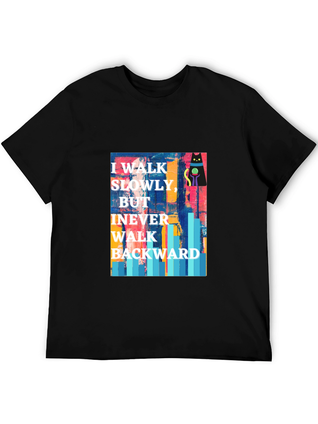Abstract Cat Motivational T-Shirt
