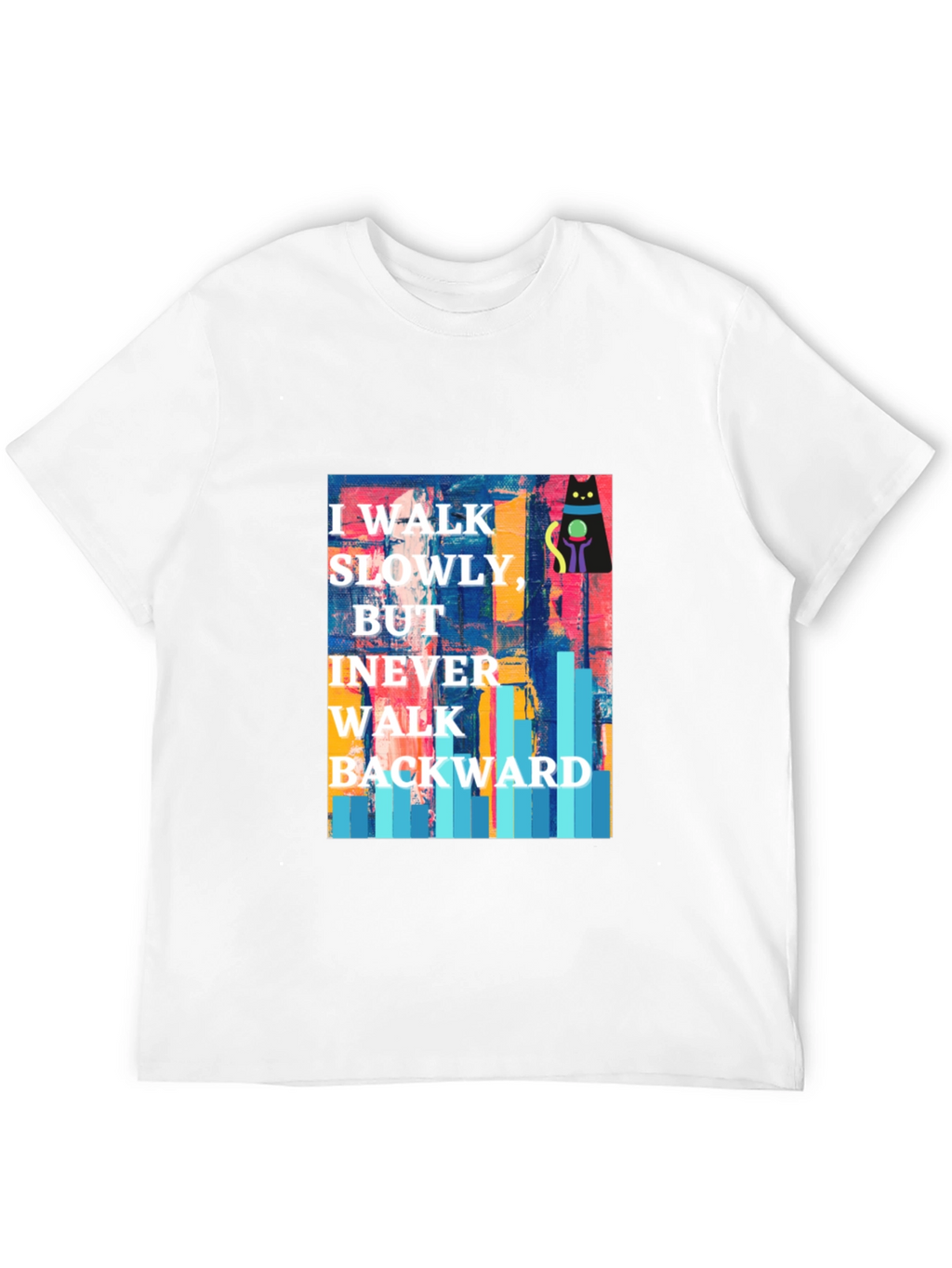 Abstract Cat Motivational T-Shirt