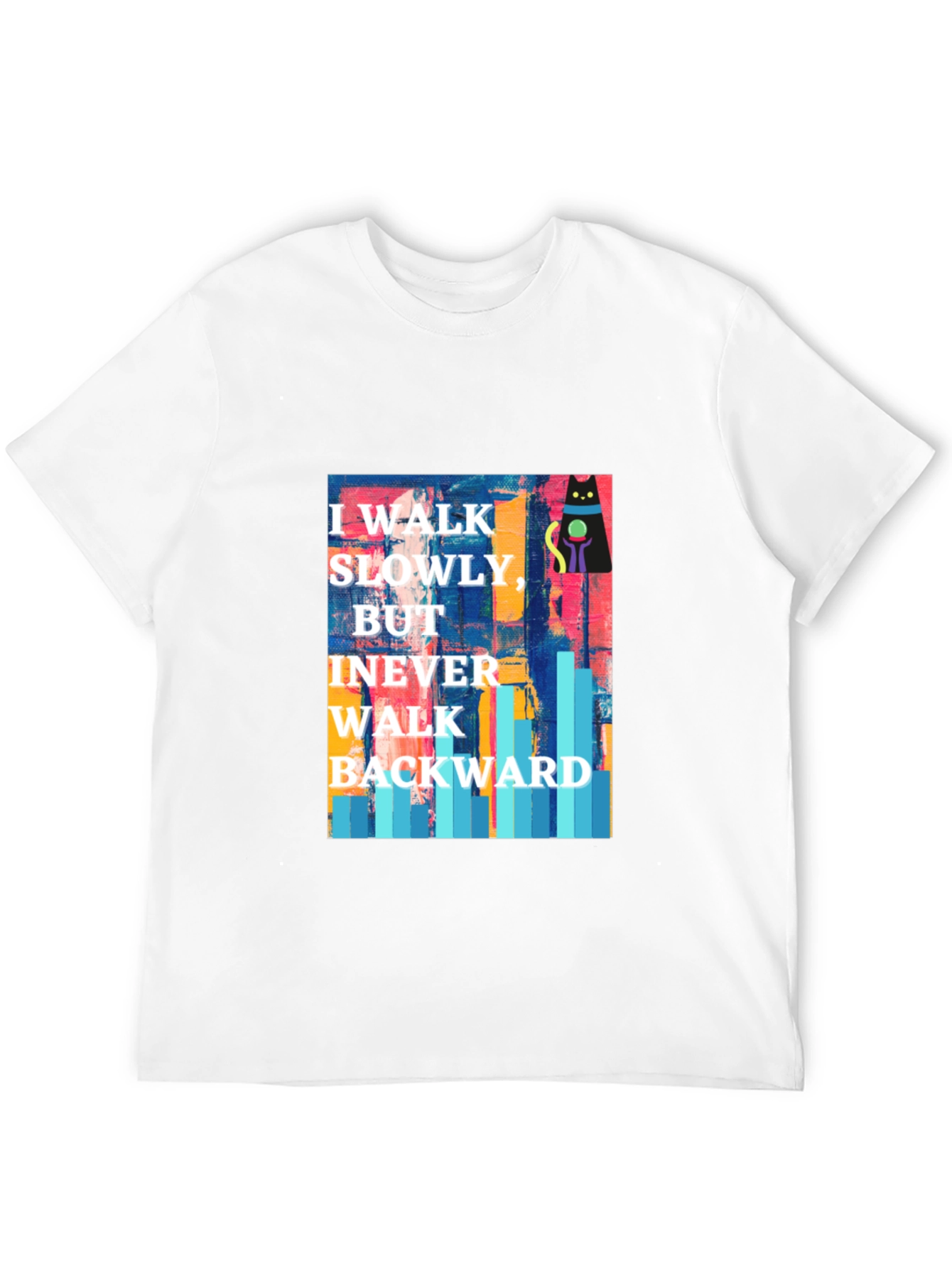 Abstract Cat Motivational T-Shirt