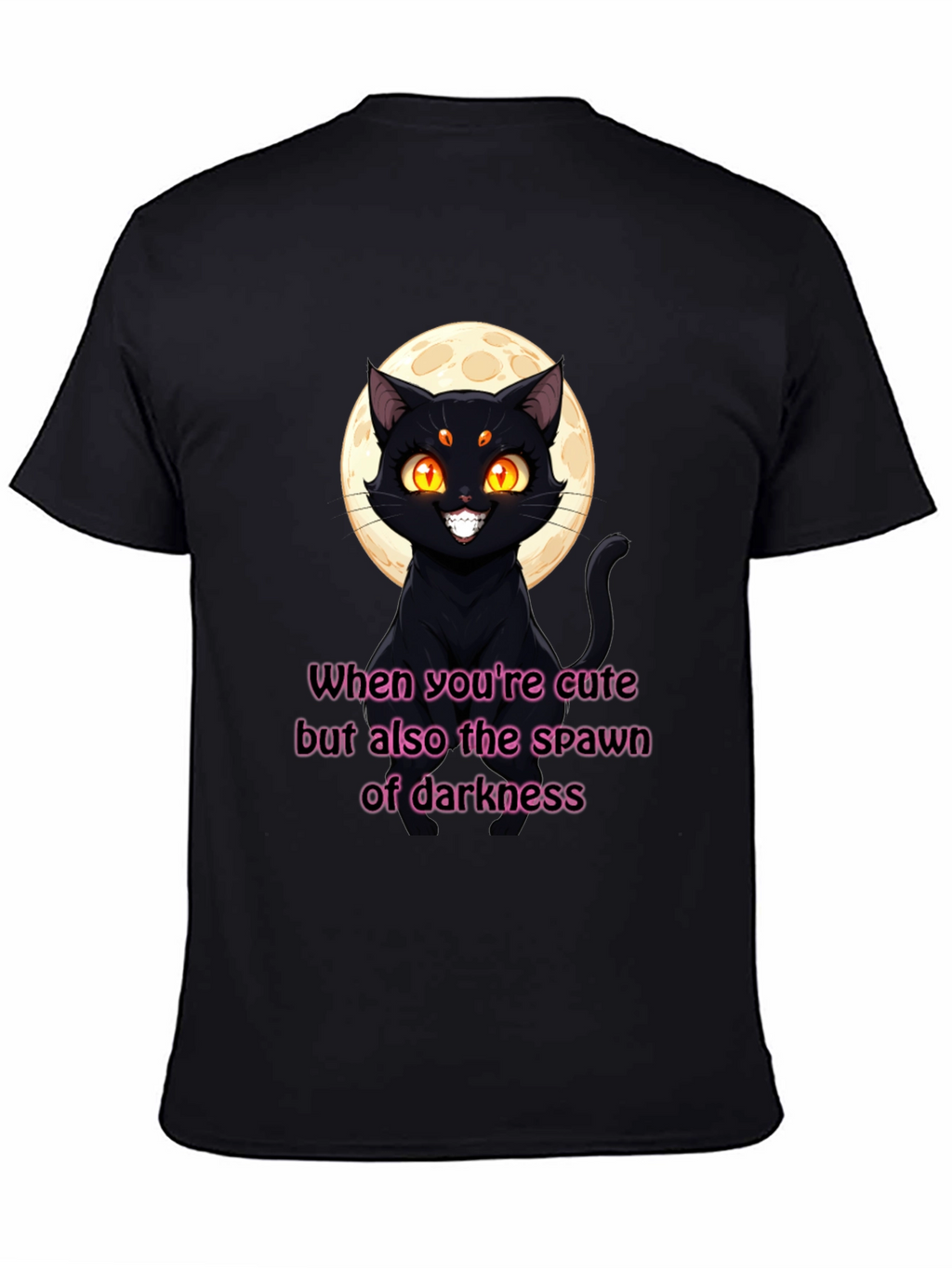 Cute & Dark Cat Graphic T-Shirt