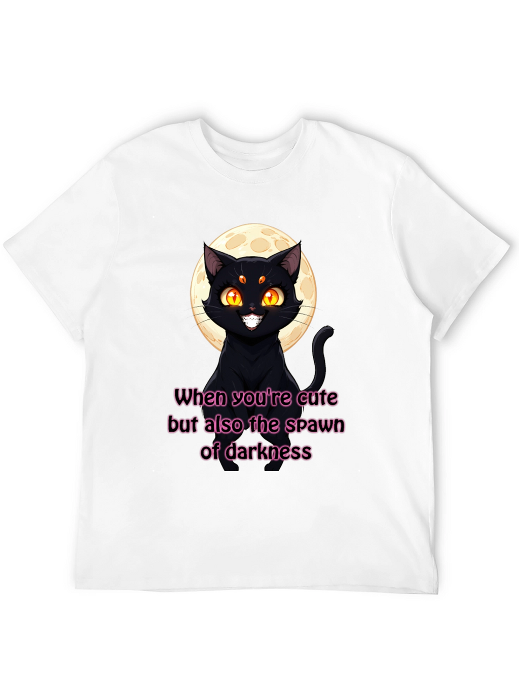Cute & Dark Cat Graphic T-Shirt