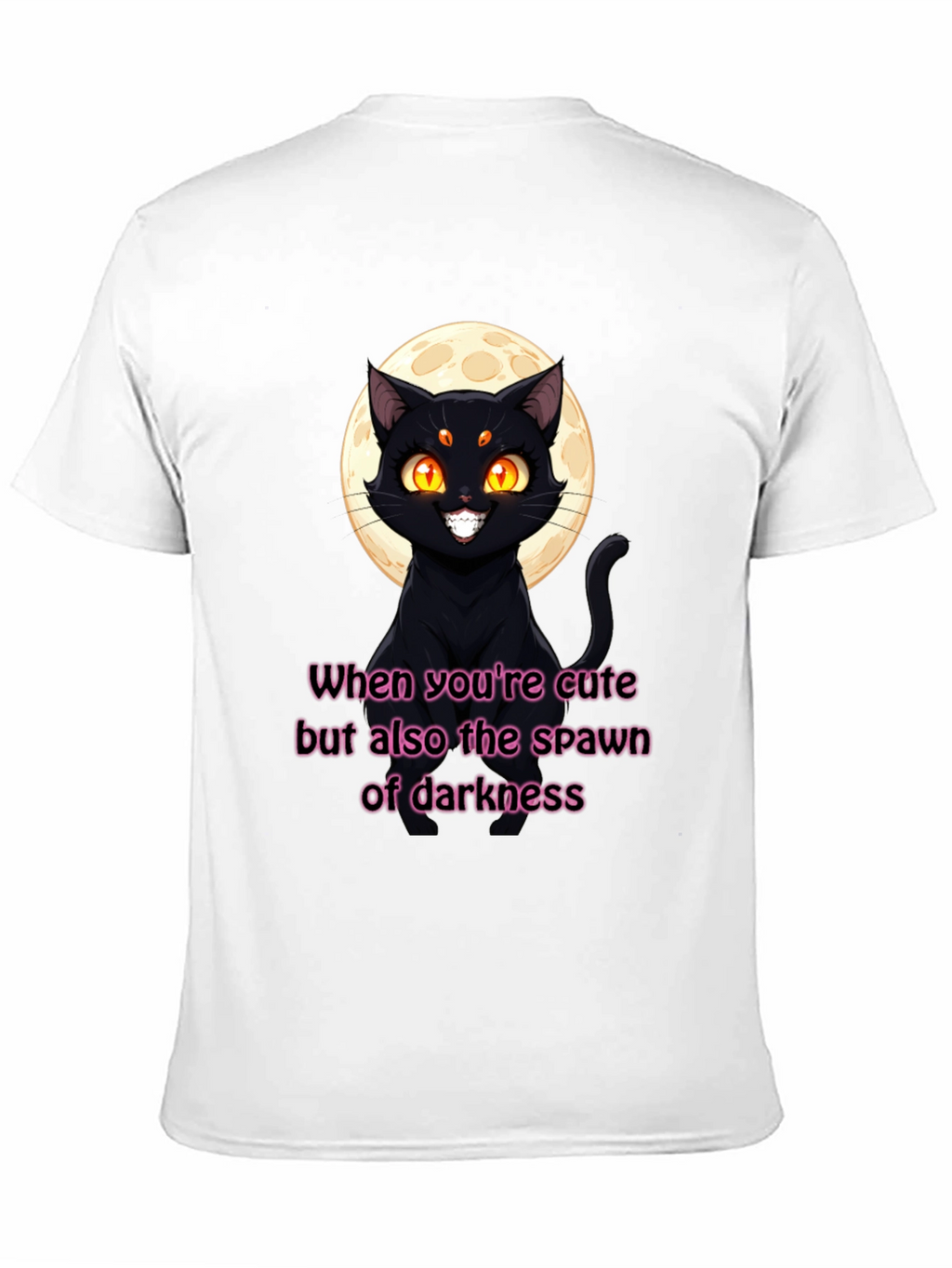 Cute & Dark Cat Graphic T-Shirt
