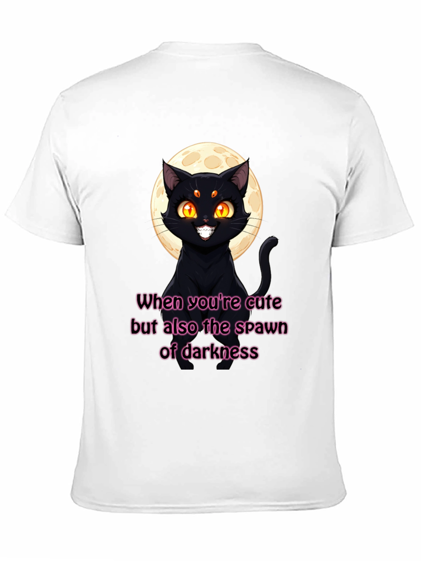Cute & Dark Cat Graphic T-Shirt