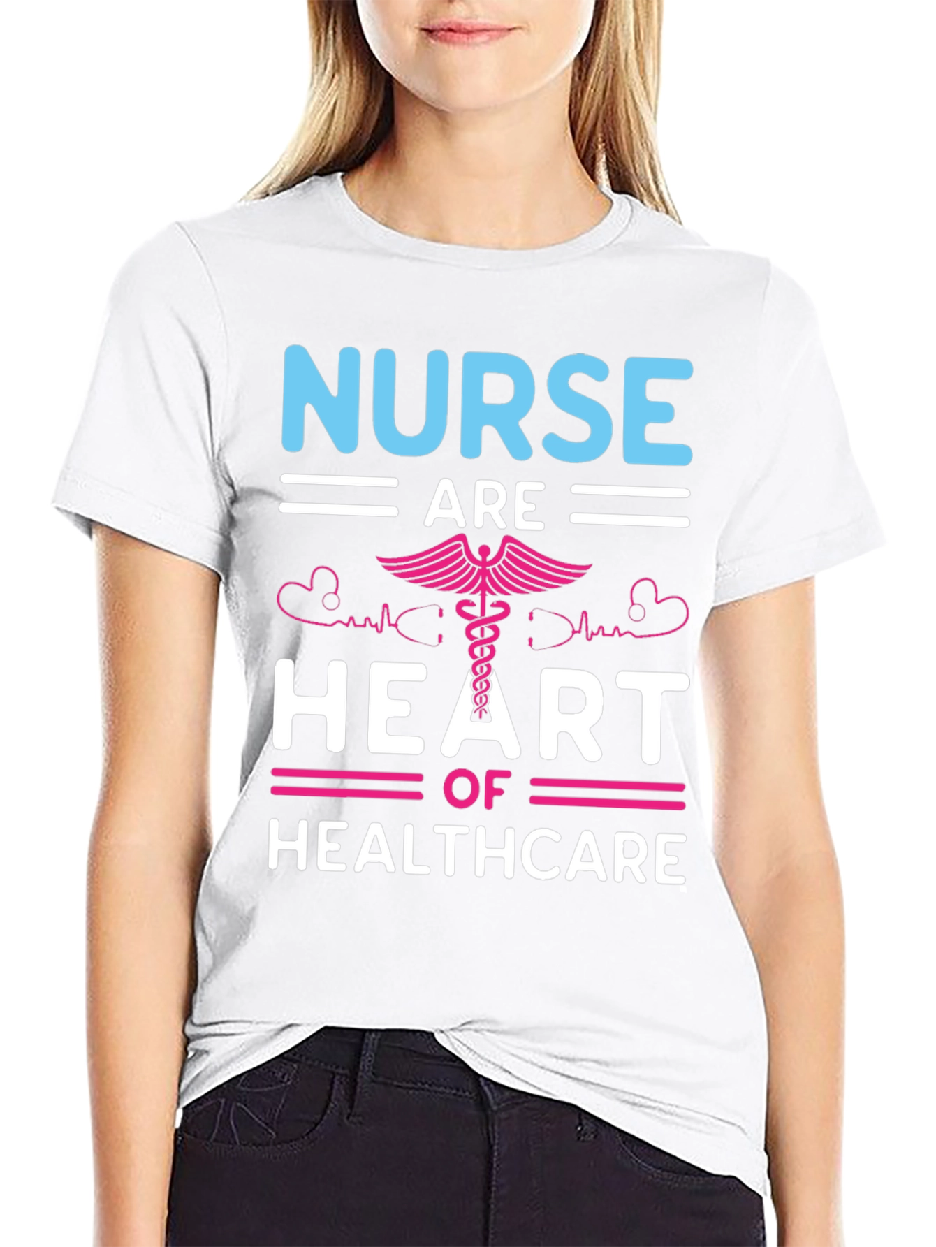 Nurse Heart of Healthcare Graphic T-Shirt