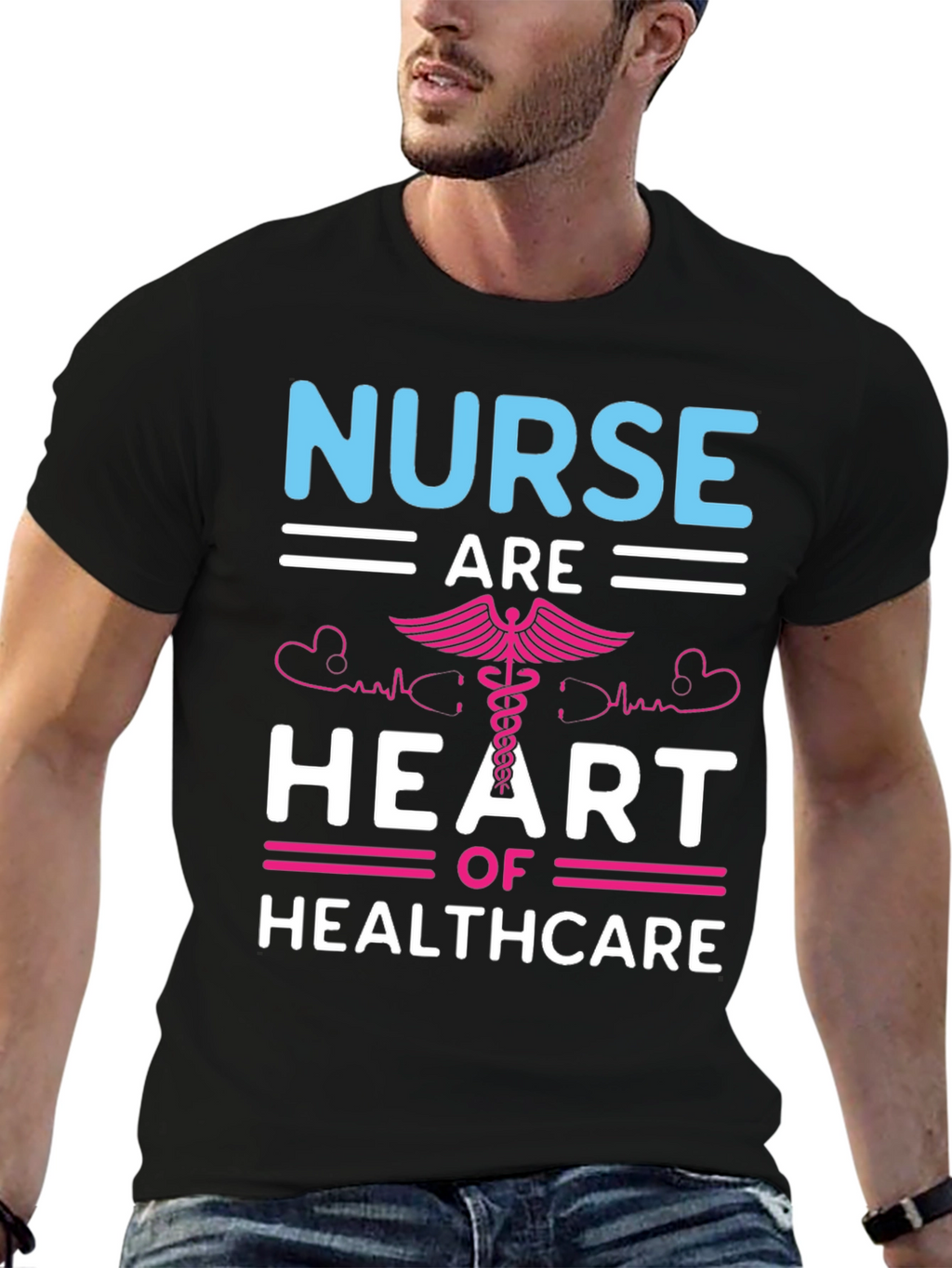 Nurse Heart of Healthcare Graphic T-Shirt