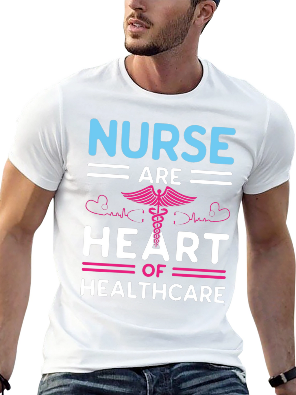 Nurse Heart of Healthcare Graphic T-Shirt