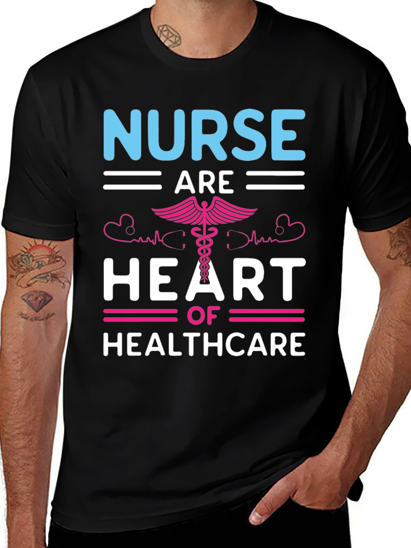 Nurse Heart of Healthcare Graphic T-Shirt