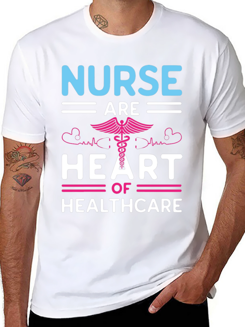 Nurse Heart of Healthcare Graphic T-Shirt