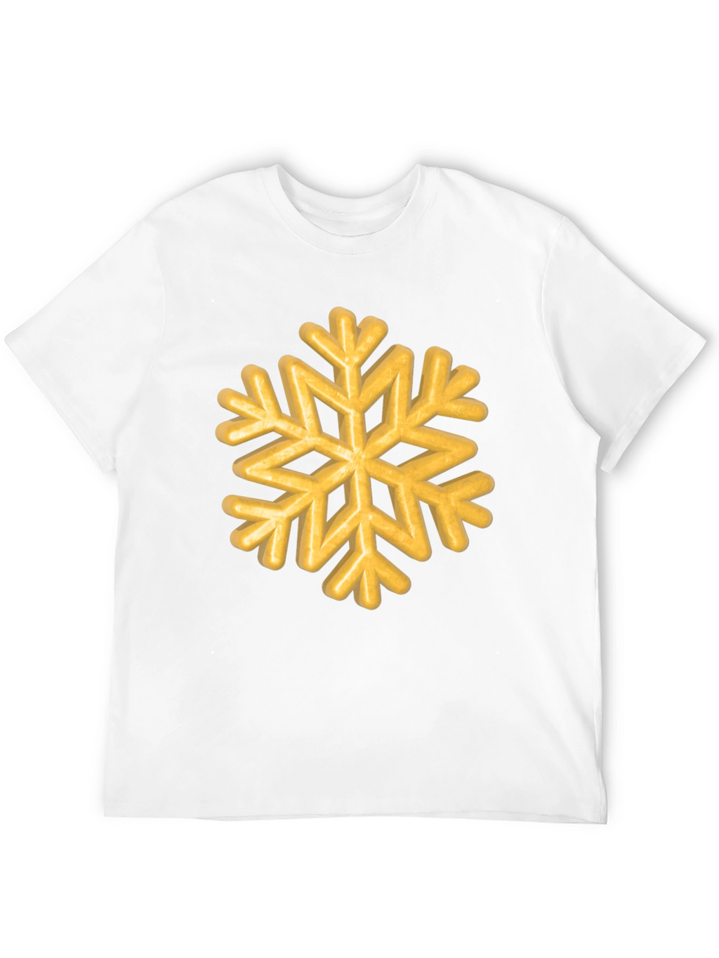 Golden Snowflake Graphic Tee - Unisex Black T-Shirt