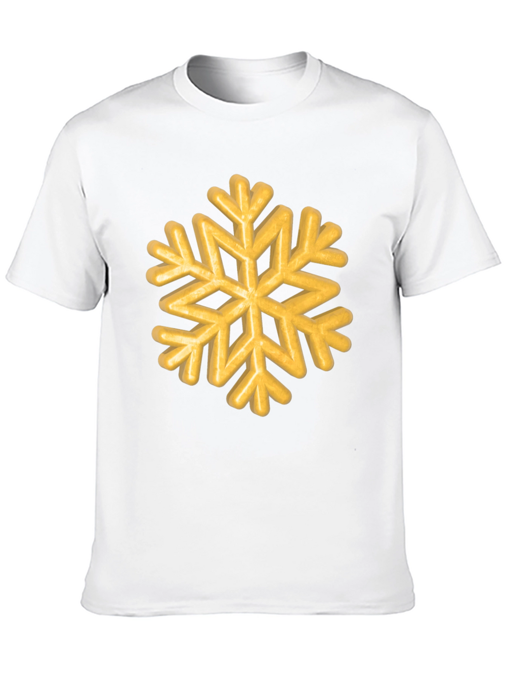 Golden Snowflake Graphic Tee - Unisex Black T-Shirt