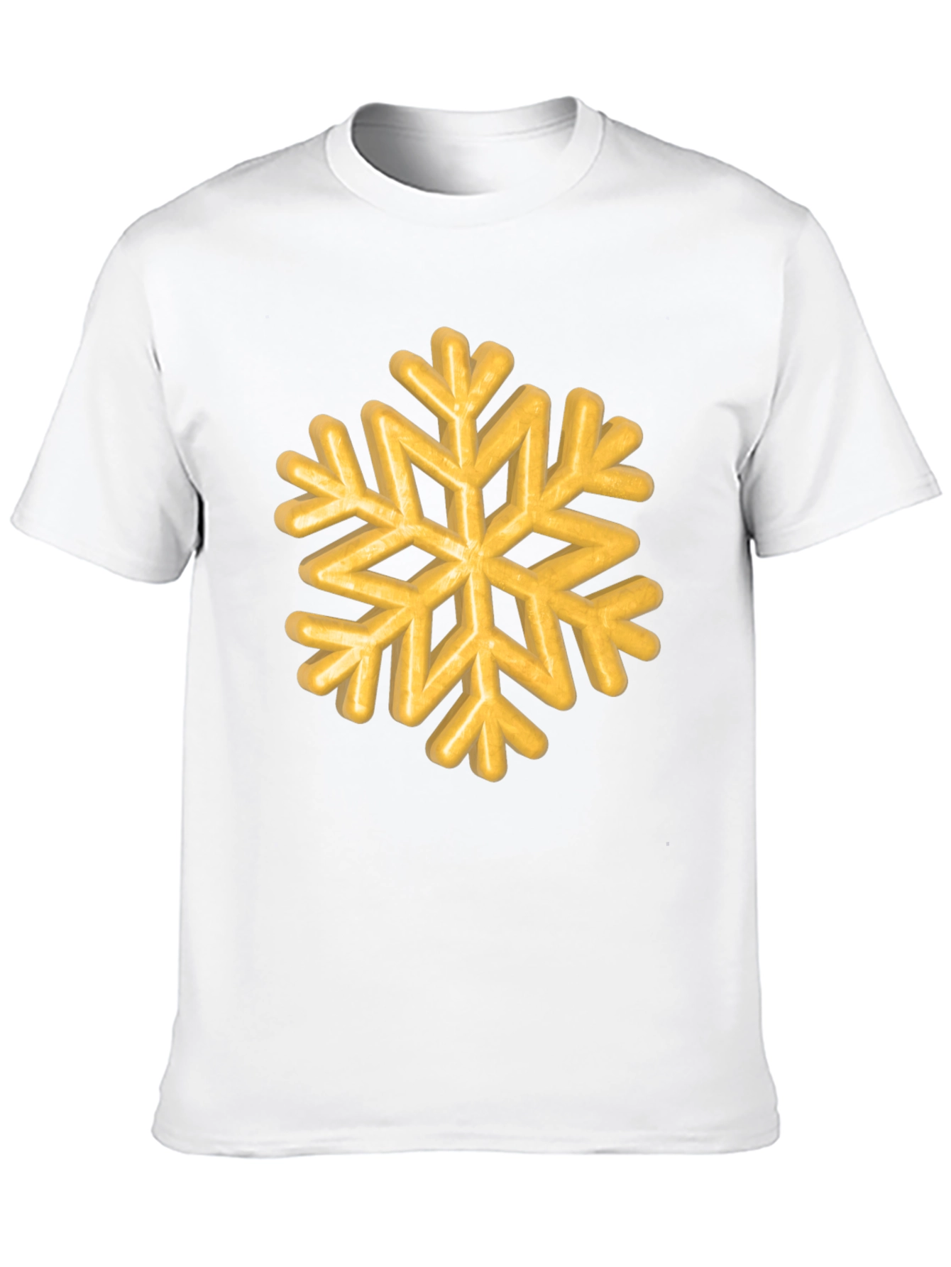 Golden Snowflake Graphic Tee - Unisex Black T-Shirt