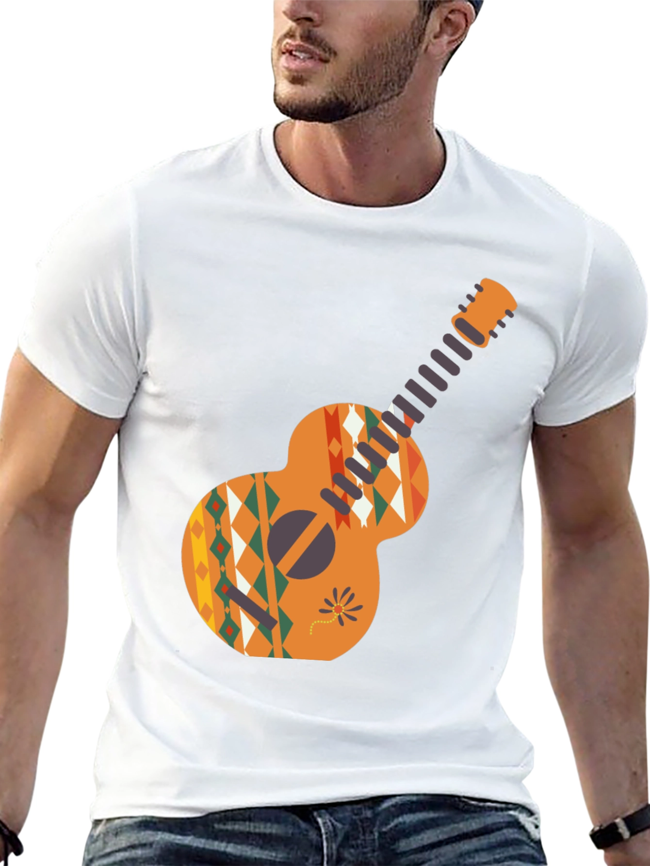 Aztec Guitar Graphic Tee - Casual Comfort