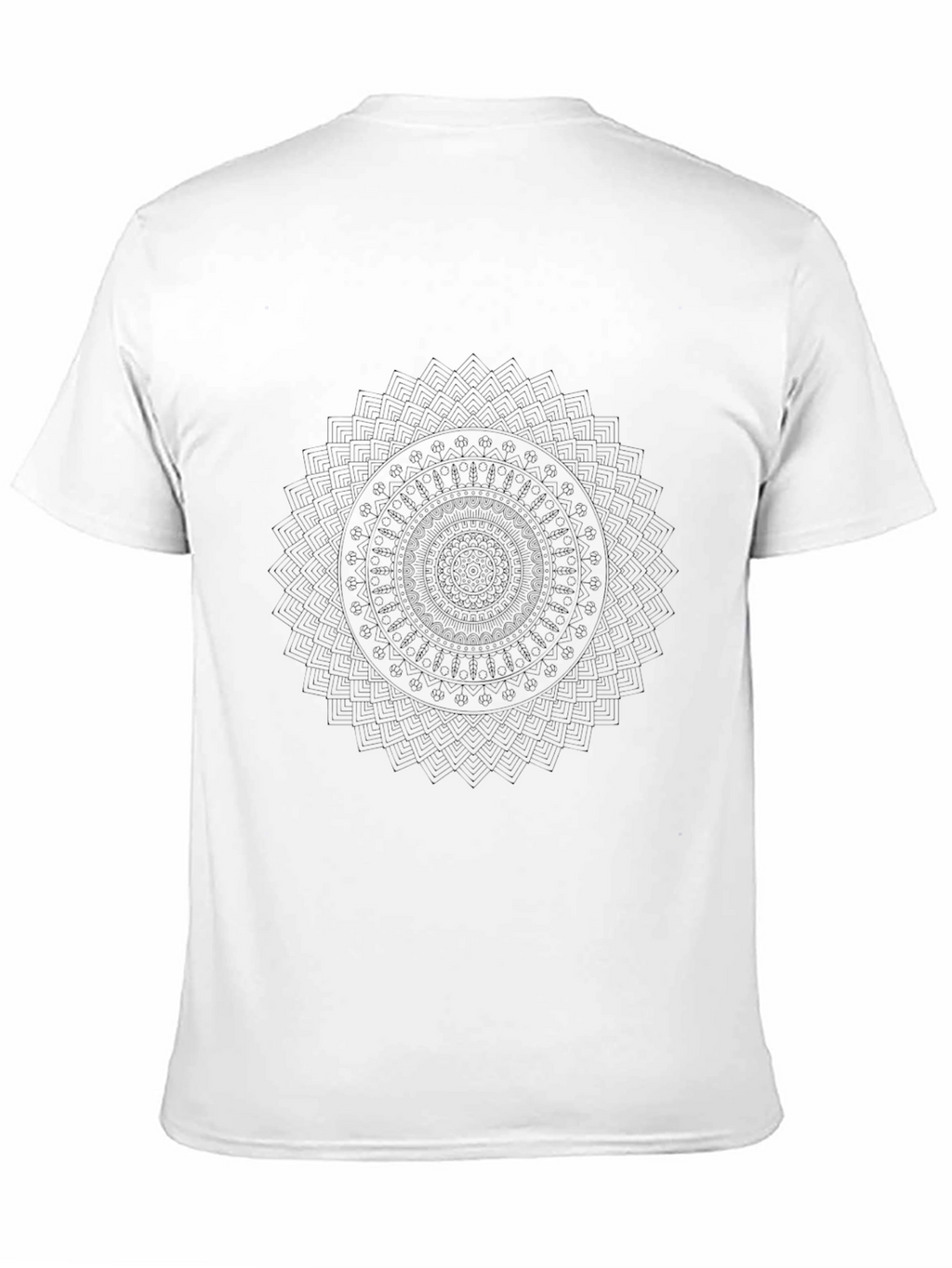 Mens Black Mandala Graphic T-Shirt