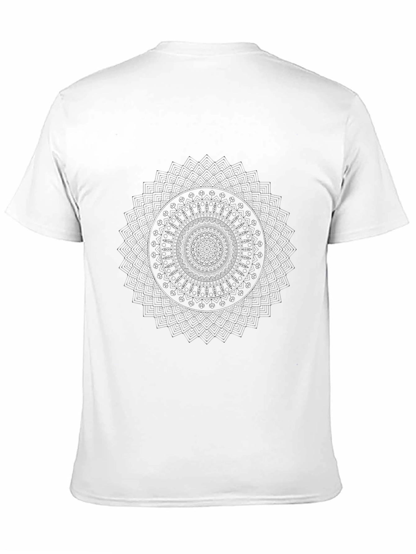Mens Black Mandala Graphic T-Shirt