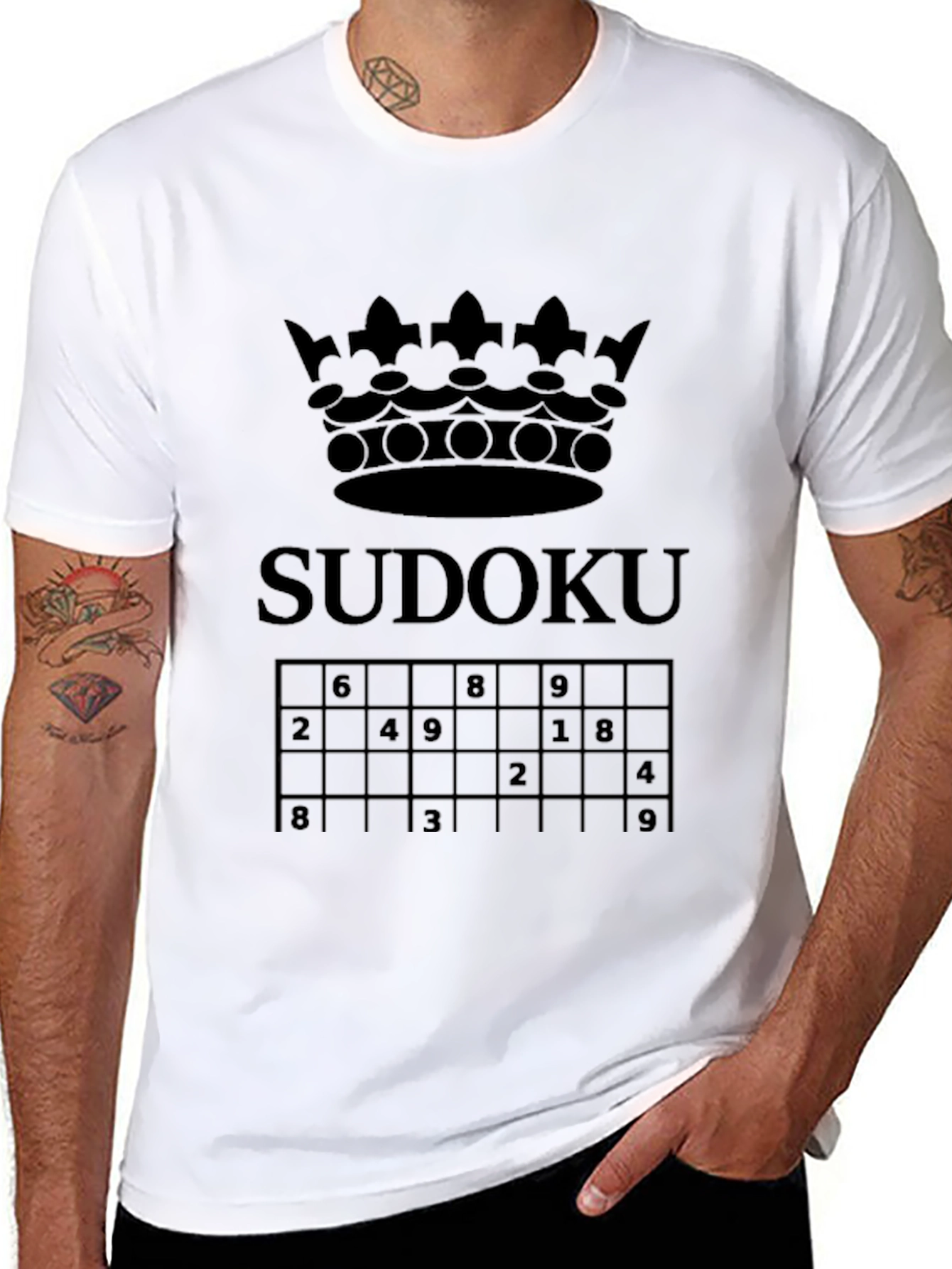 Sudoku Crown Graphic T-Shirt