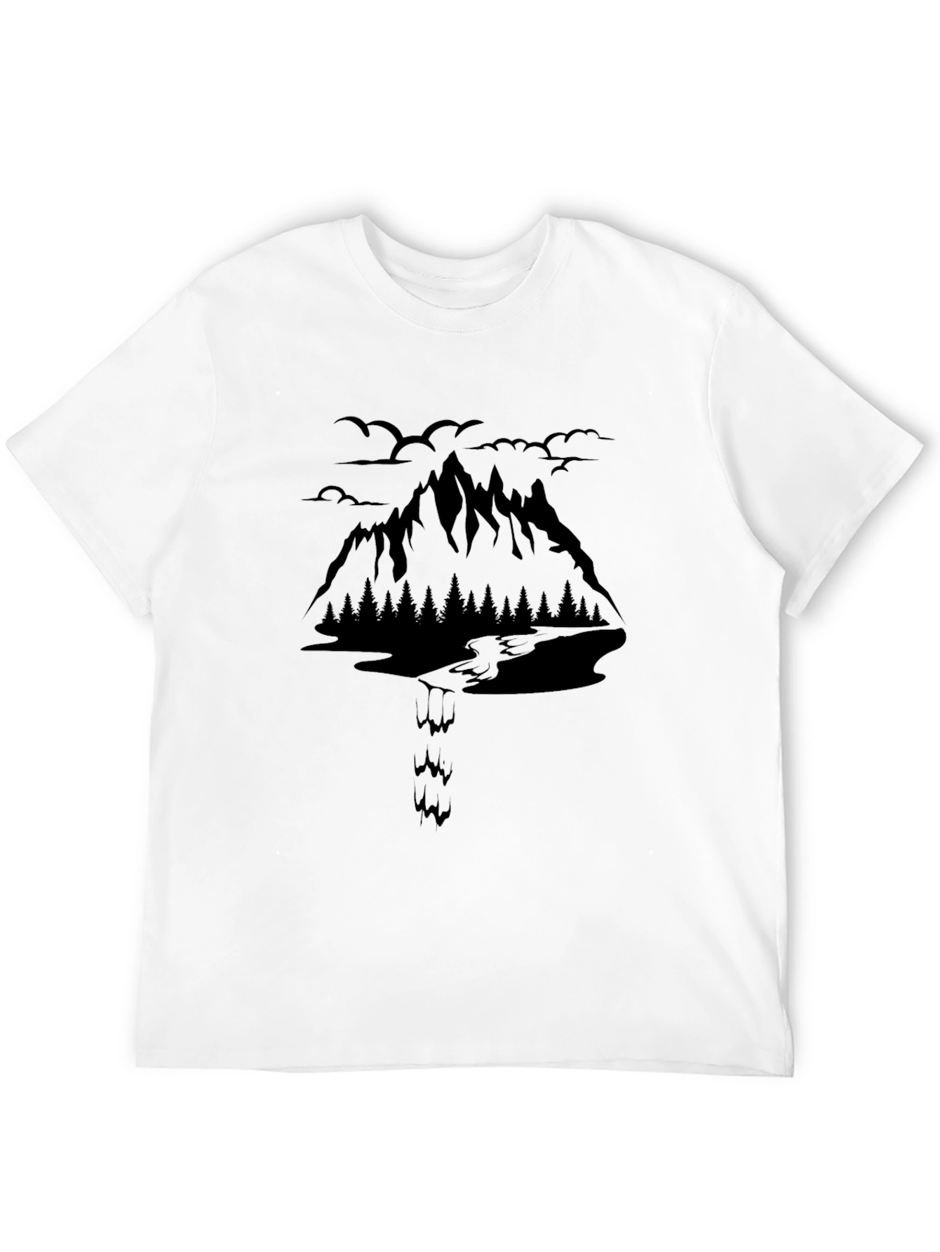 Mountain Graphic Black T-Shirt Nature Adventure