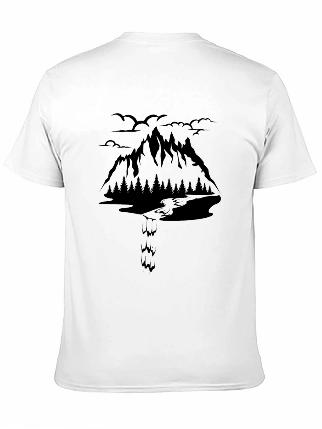 Mountain Graphic Black T-Shirt Nature Adventure