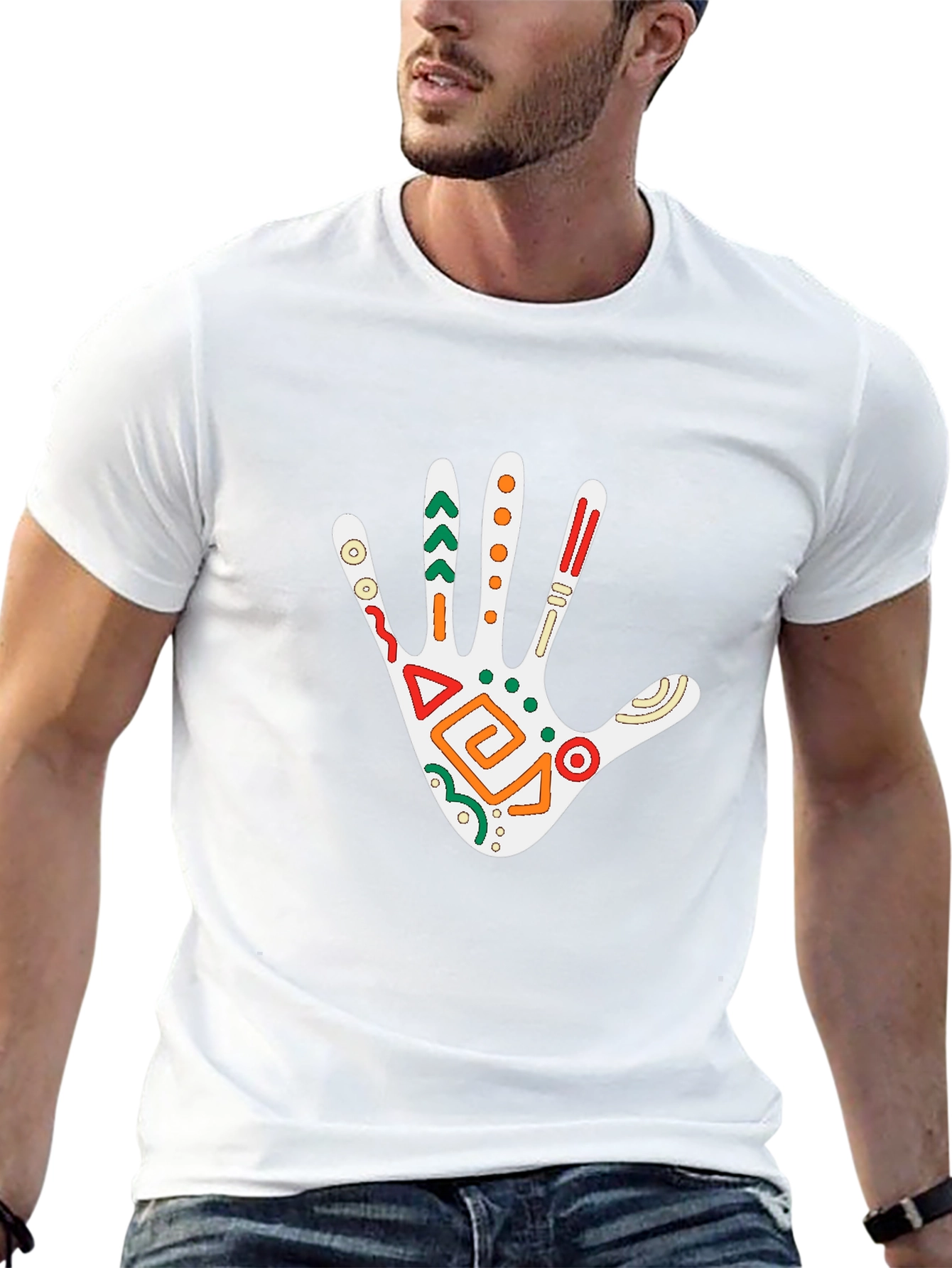 Tribal Hand Graphic Tee - Black T-Shirt