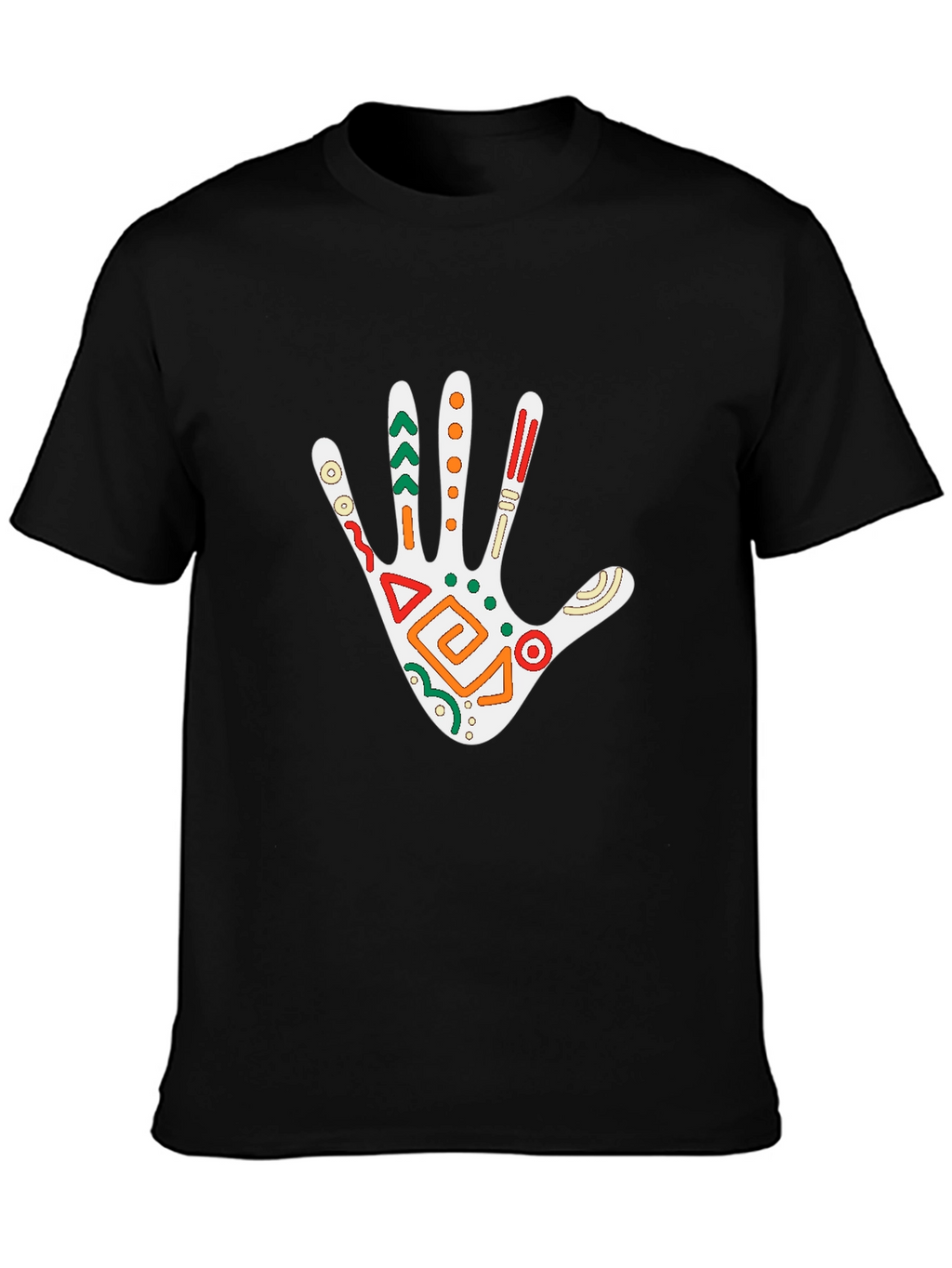 Tribal Hand Graphic Tee - Black T-Shirt