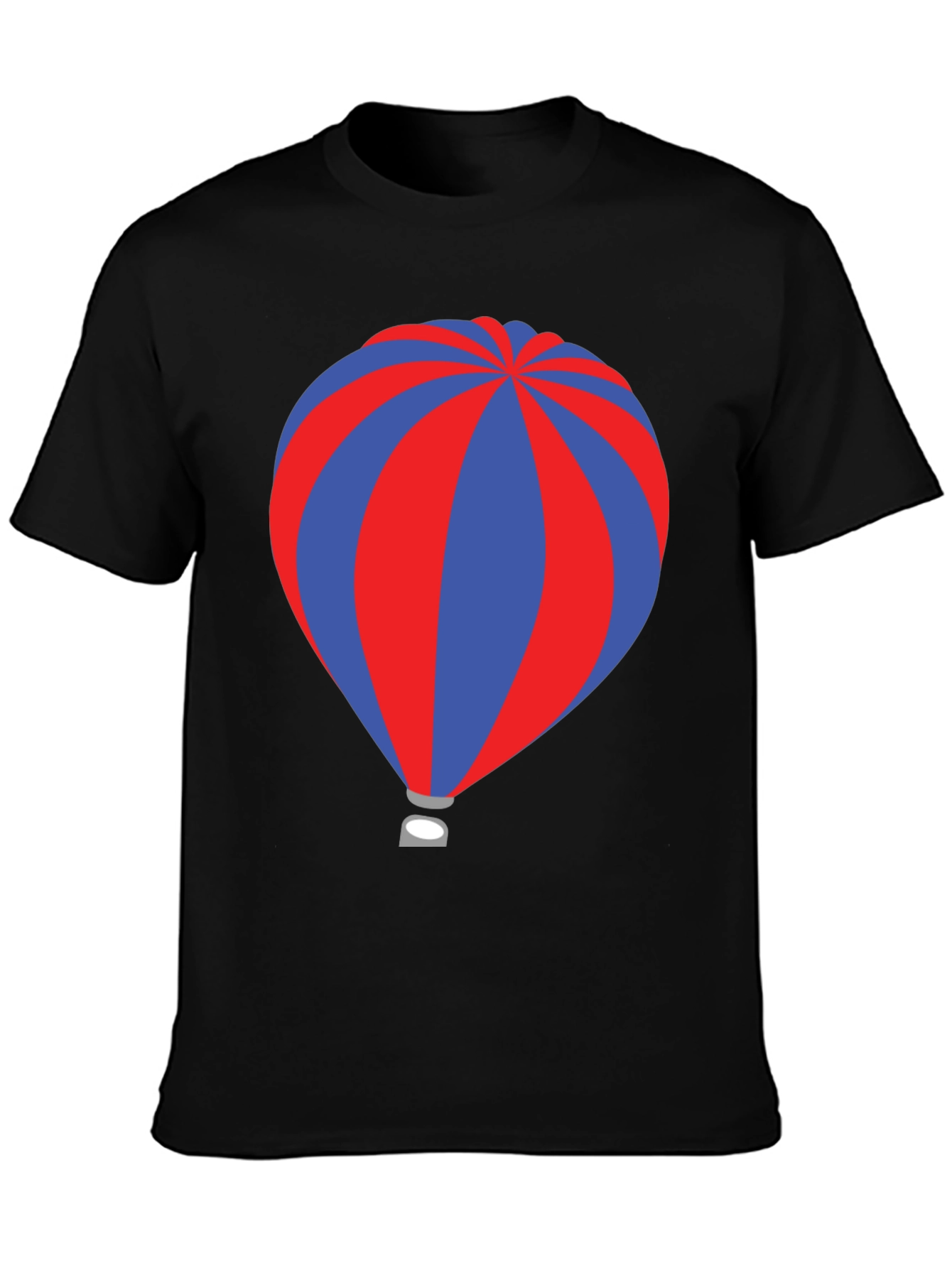 Striped Hot Air Balloon Graphic T-Shirt