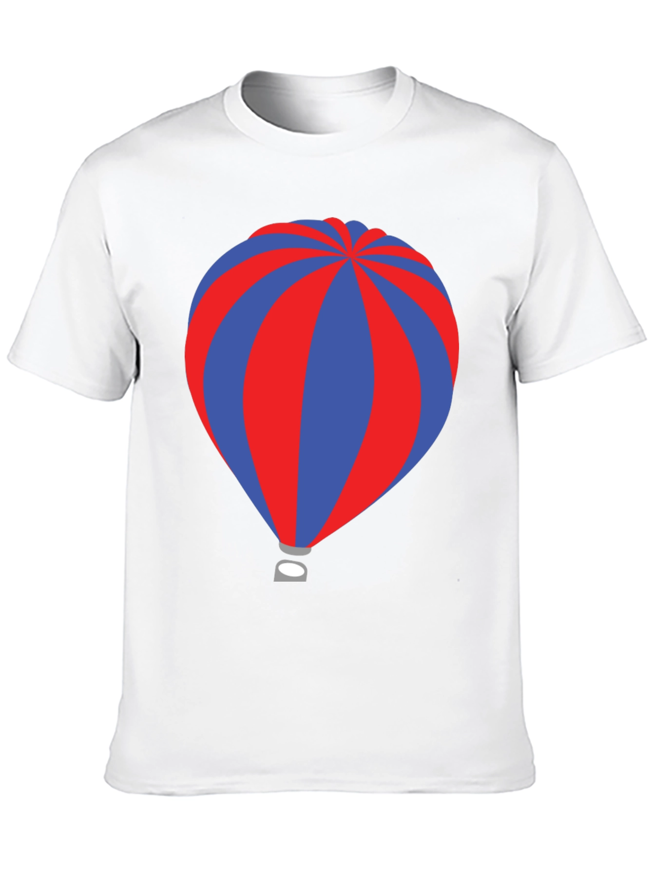 Striped Hot Air Balloon Graphic T-Shirt