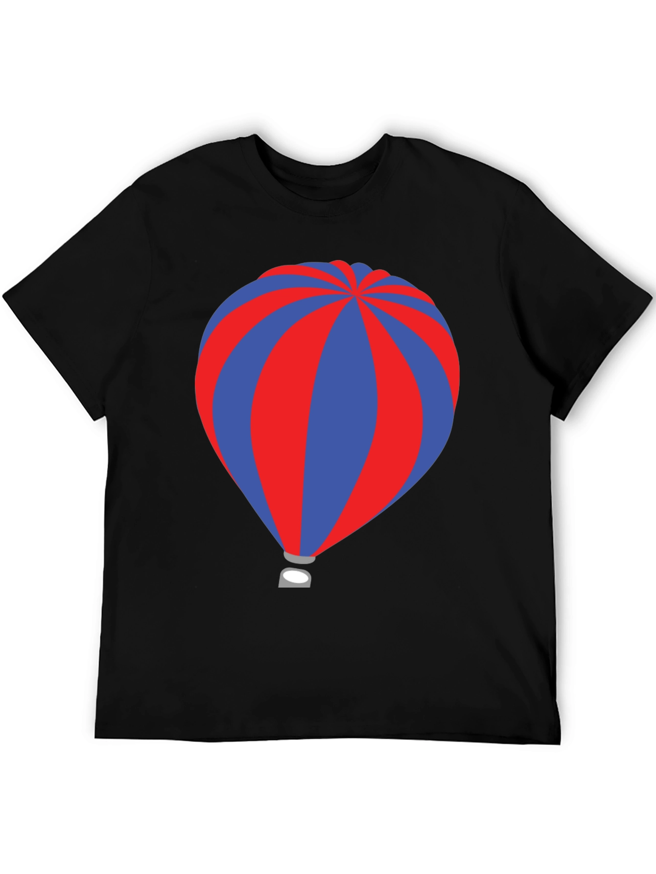 Striped Hot Air Balloon Graphic T-Shirt