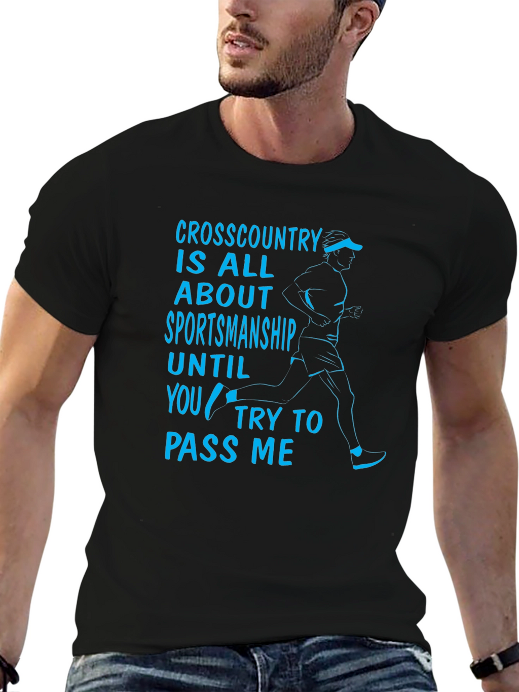 Funny Cross Country Sportsmanship Graphic T-Shirt
