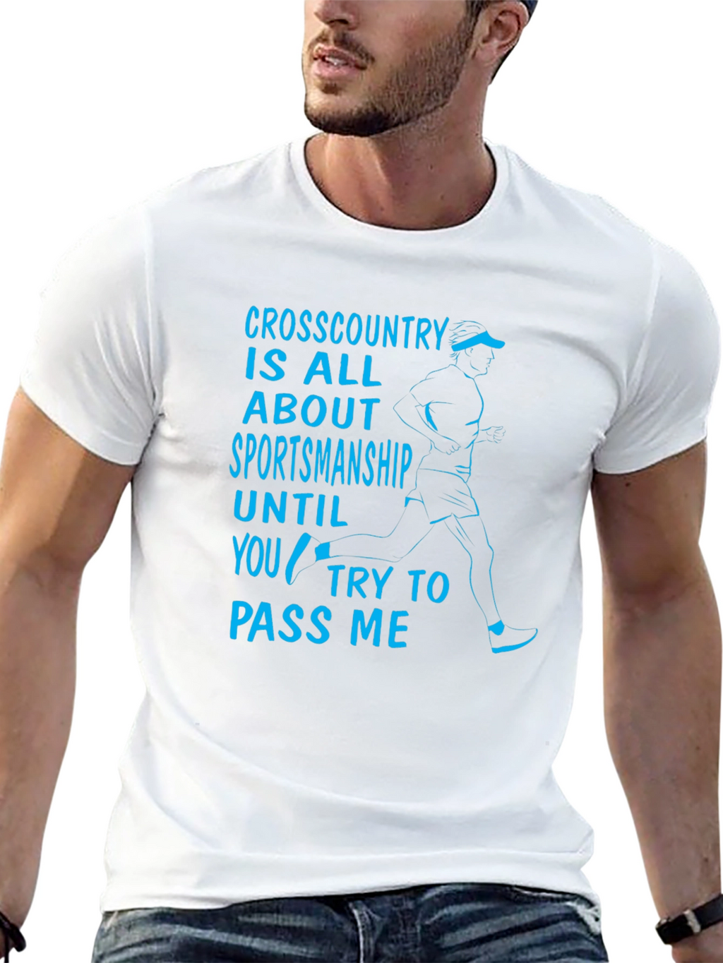 Funny Cross Country Sportsmanship Graphic T-Shirt