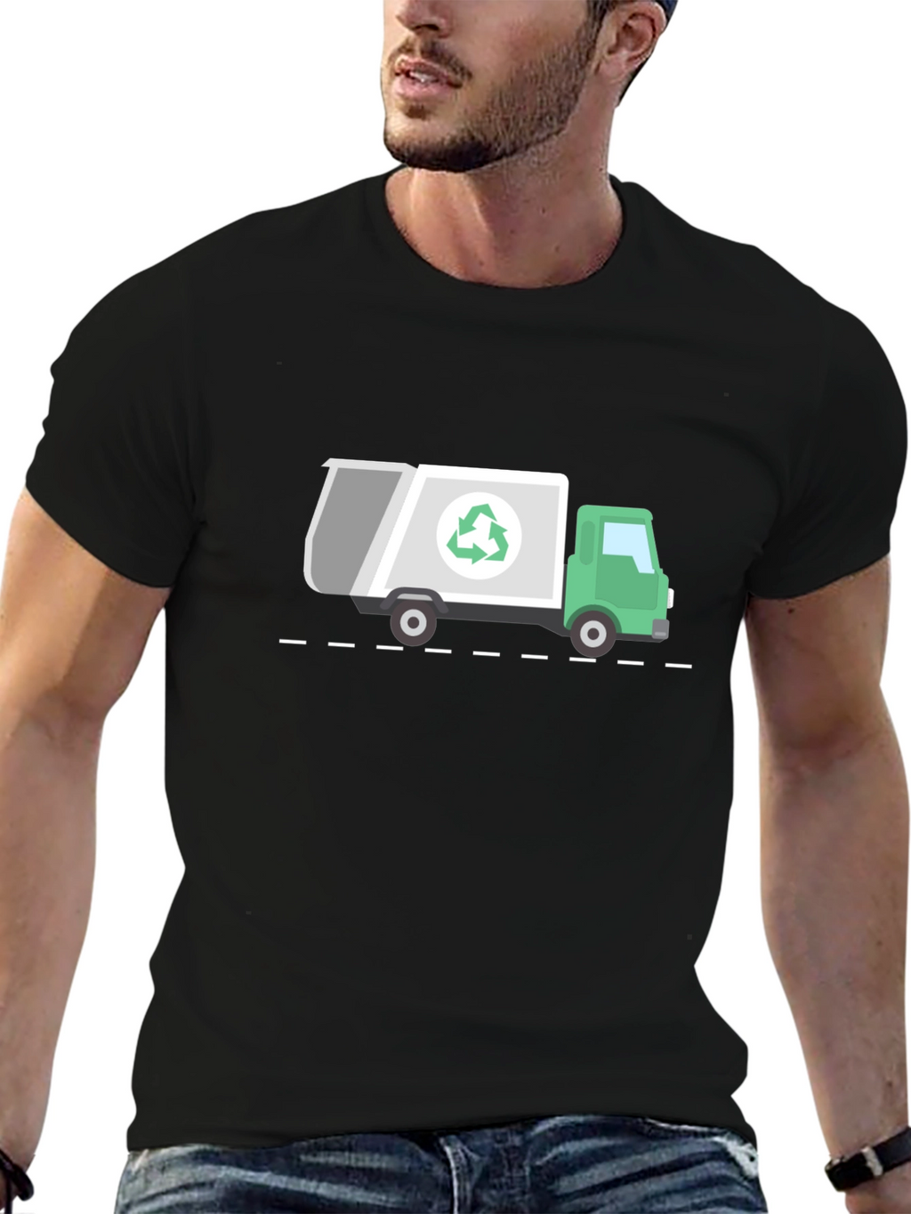 Recycle Truck Graphic T-Shirt - Eco Friendly Design