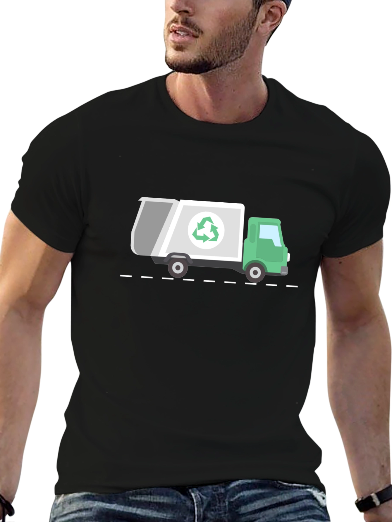 Recycle Truck Graphic T-Shirt - Eco Friendly Design