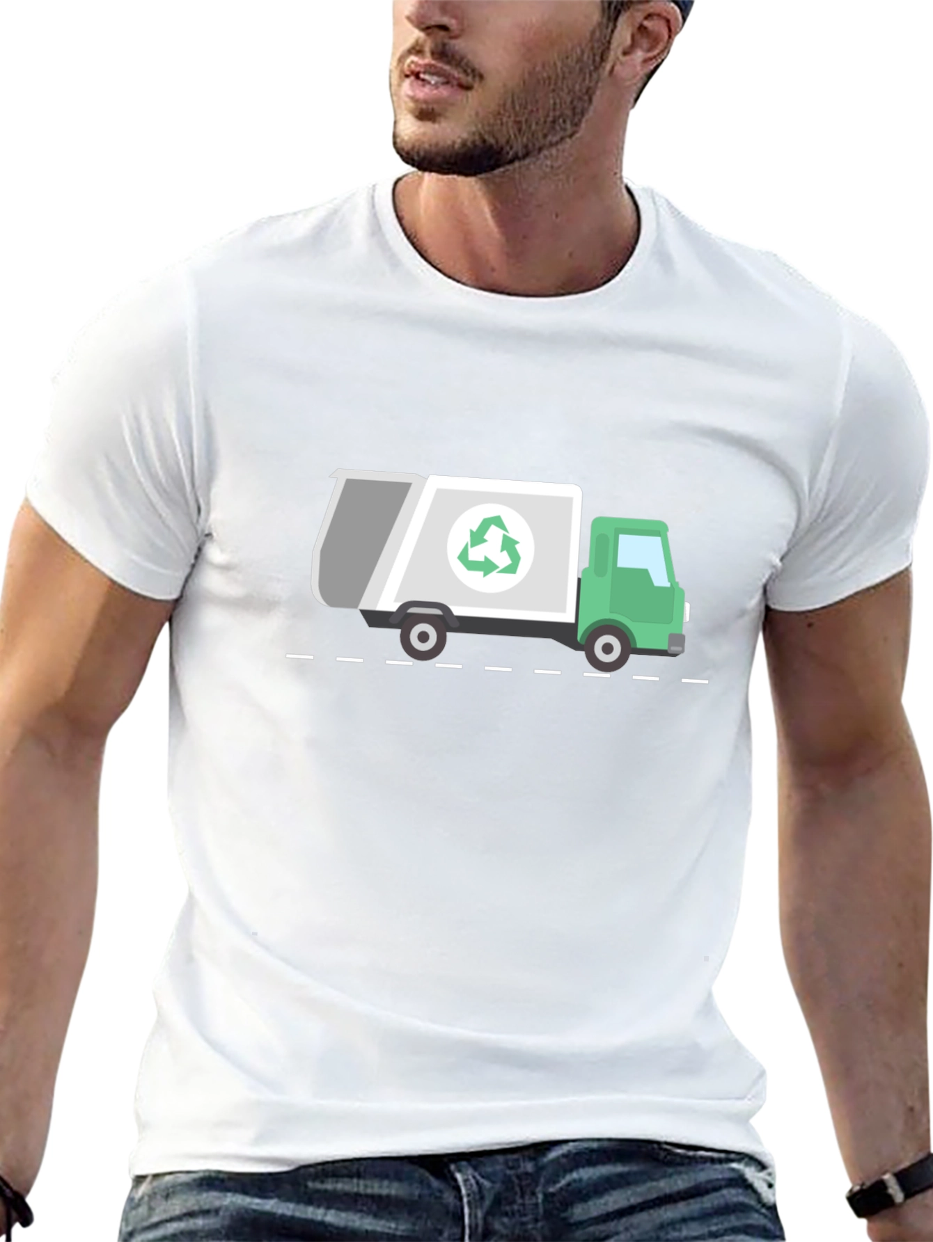 Recycle Truck Graphic T-Shirt - Eco Friendly Design