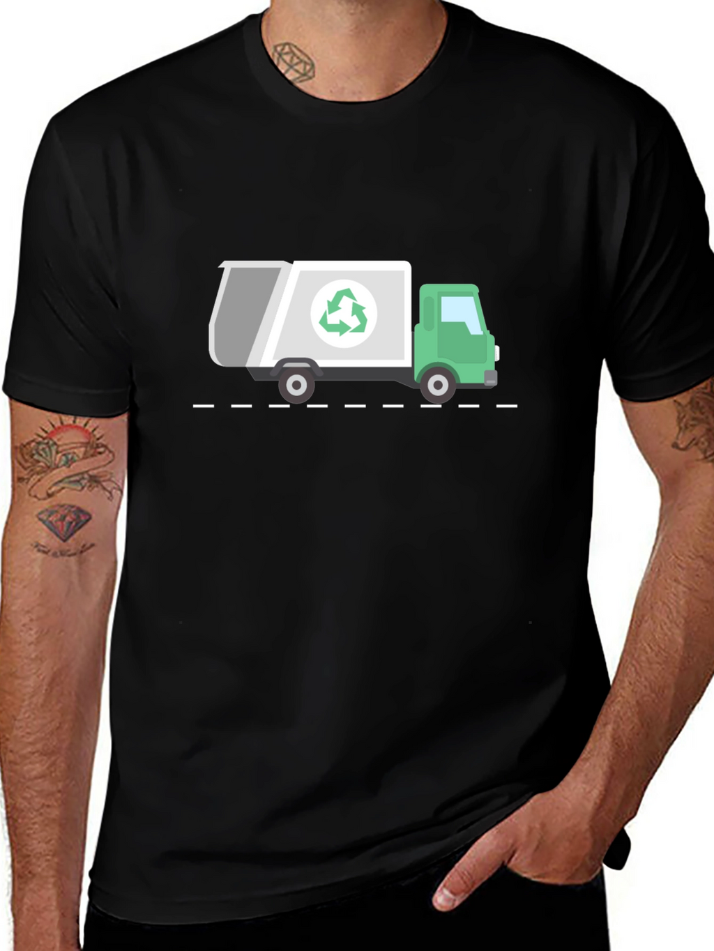 Recycle Truck Graphic T-Shirt - Eco Friendly Design