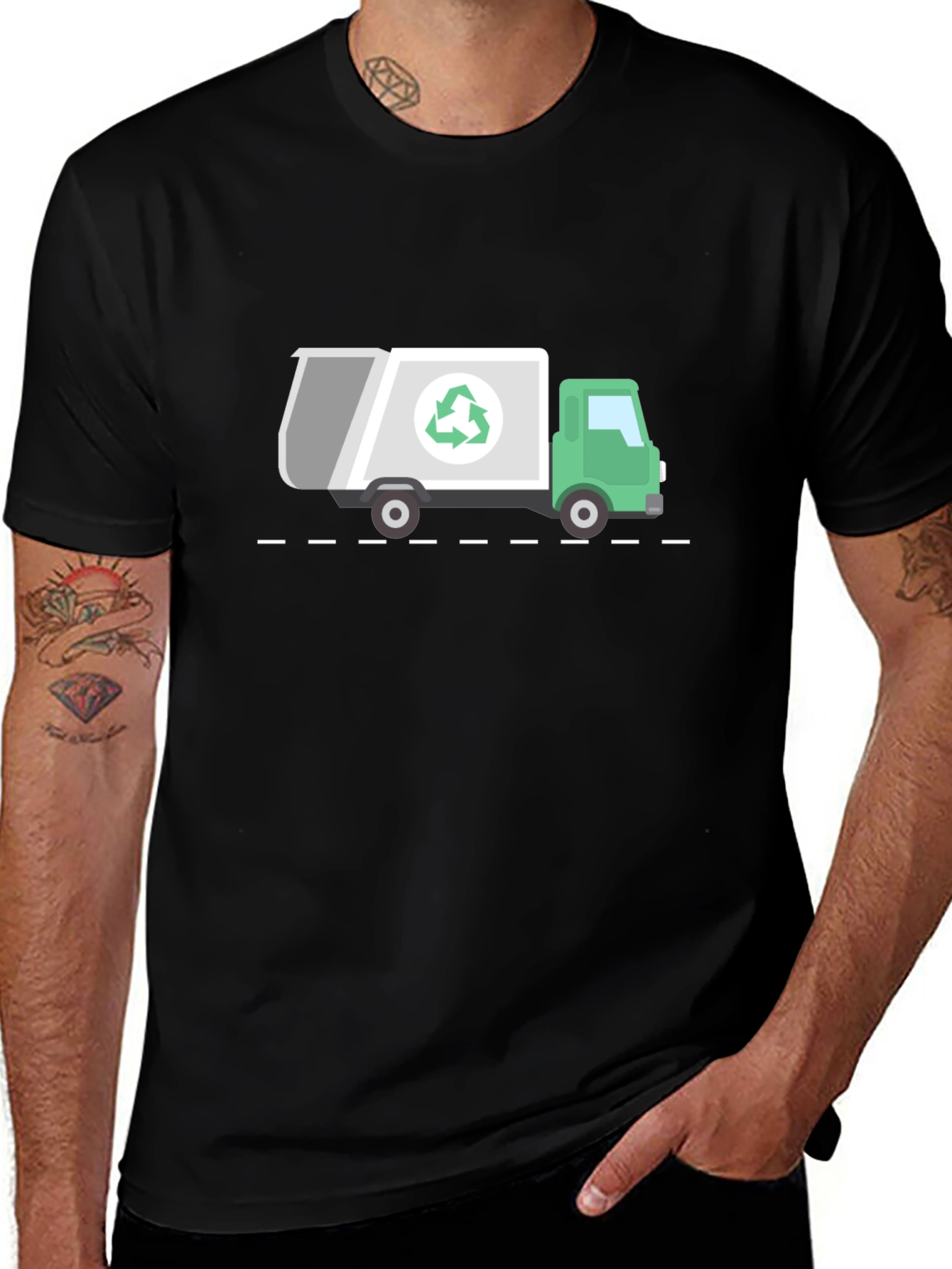 Recycle Truck Graphic T-Shirt - Eco Friendly Design