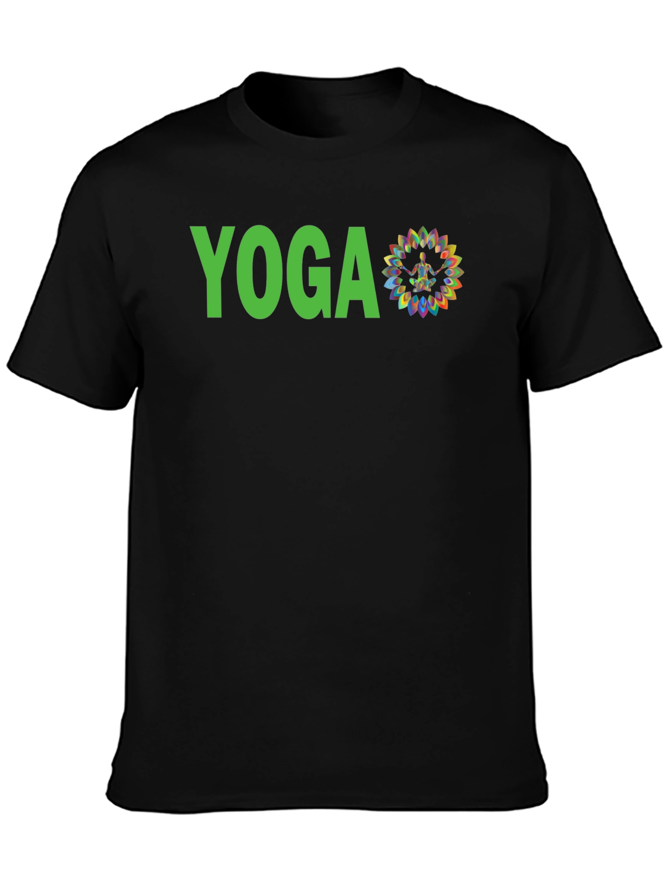 Yoga Graphic Print Tee - Black