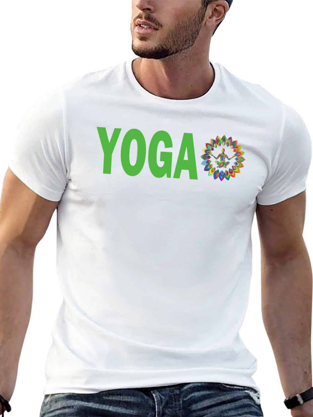Yoga Graphic Print Tee - Black