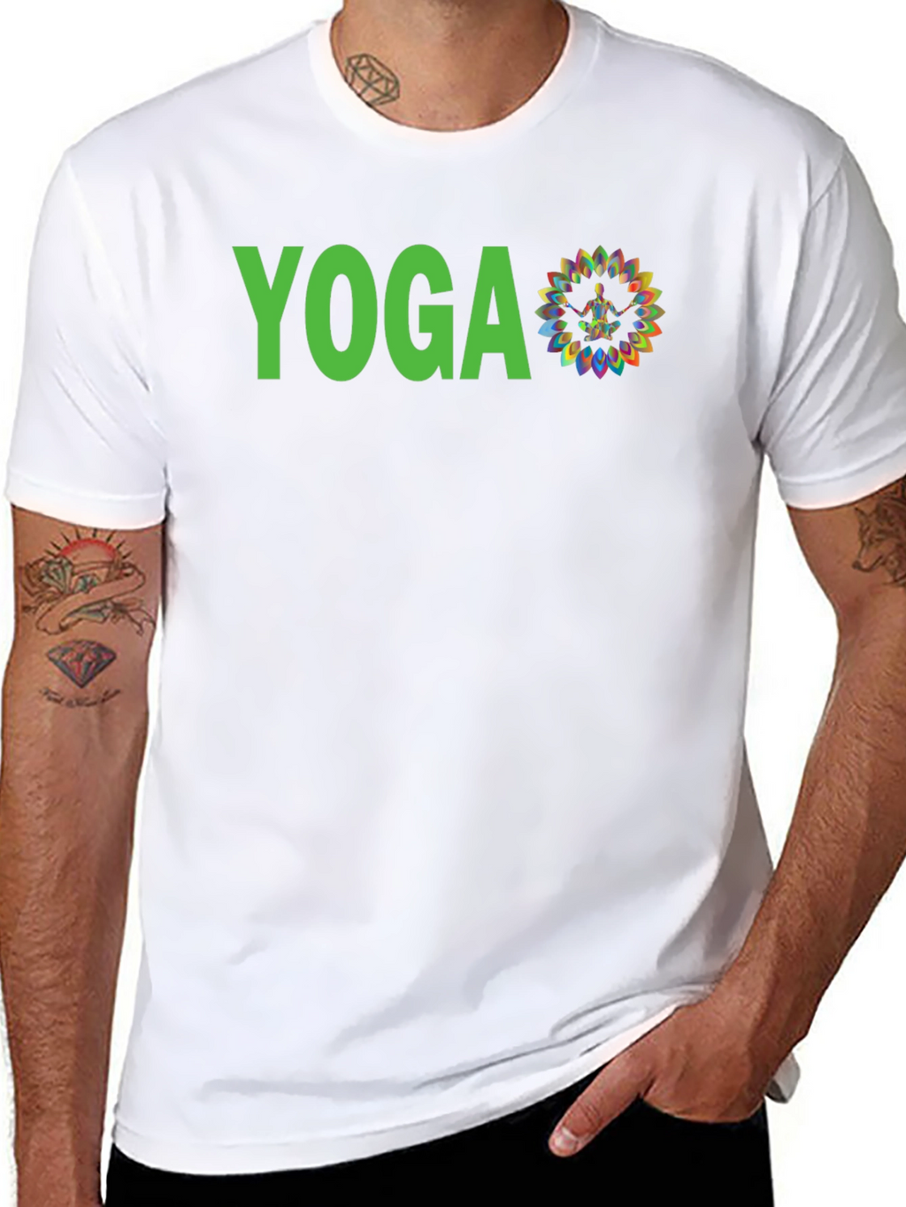 Yoga Graphic Print Tee - Black