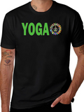 Yoga Graphic Print Tee - Black
