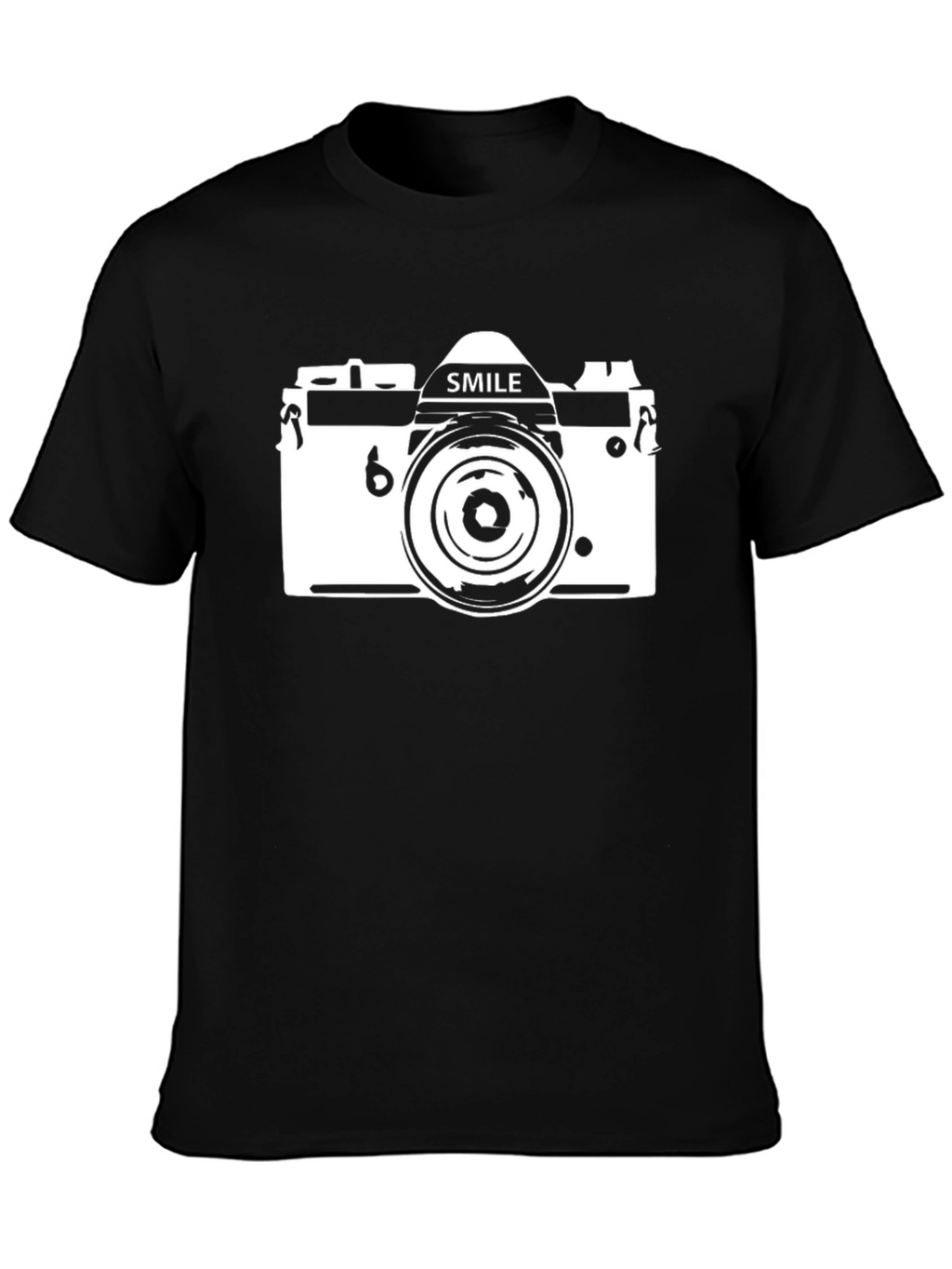 Retro Camera Graphic Tee - Black