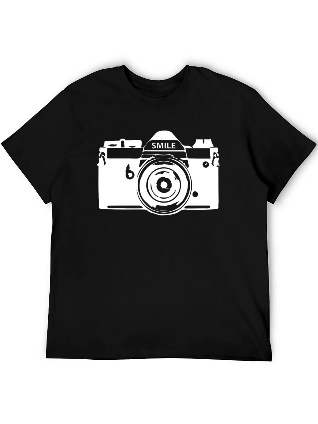 Retro Camera Graphic Tee - Black