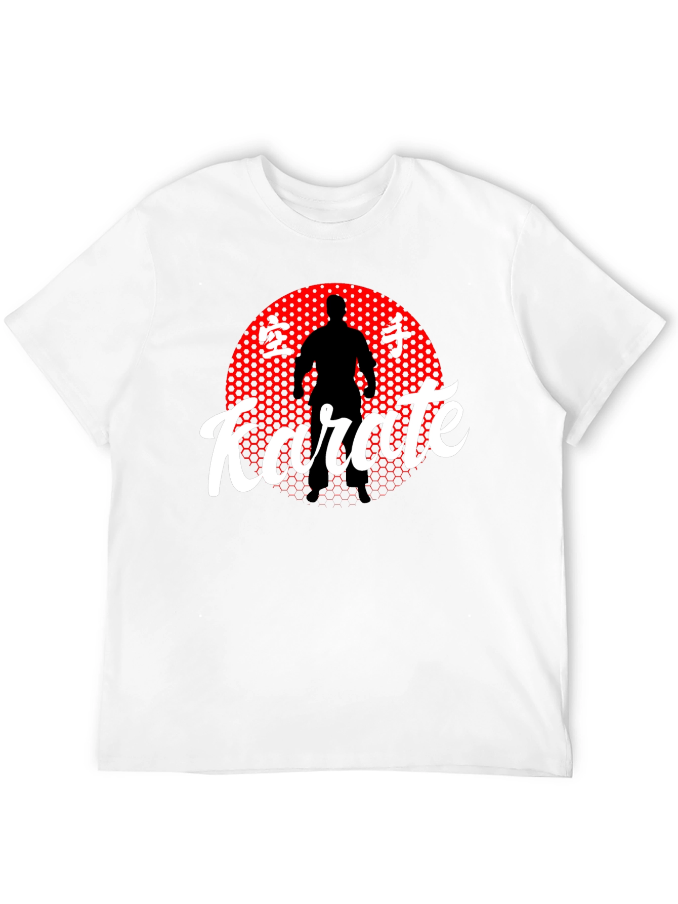 Karate Silhouette Graphic Tee - Black
