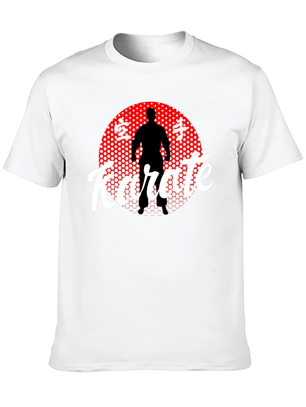 Karate Silhouette Graphic Tee - Black