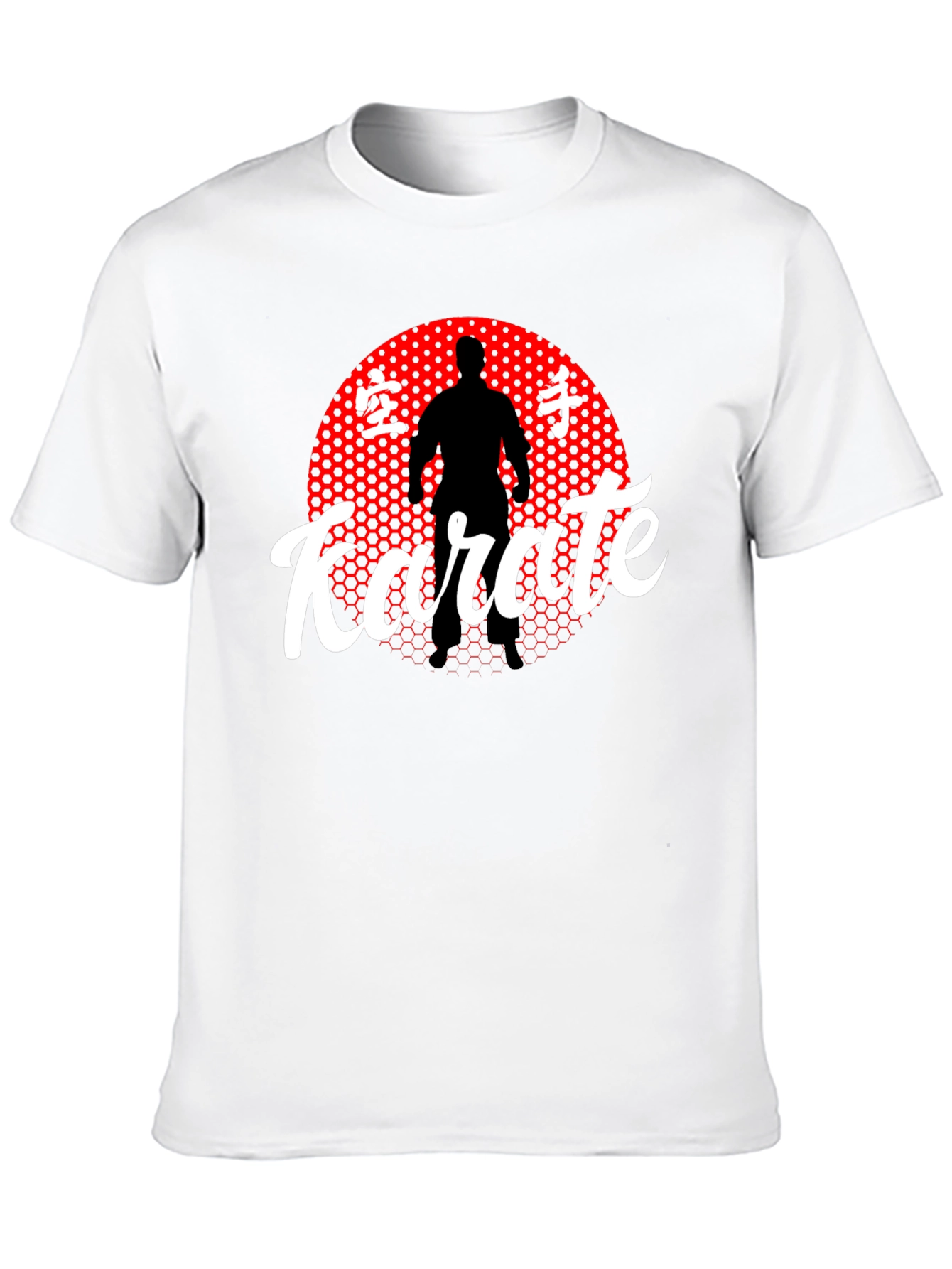 Karate Silhouette Graphic Tee - Black