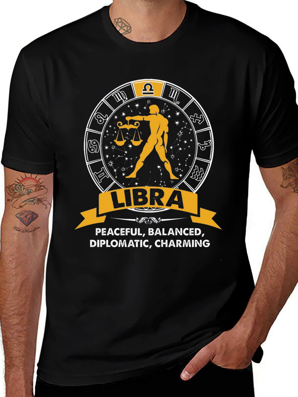 Libra Zodiac Sign T-Shirt - Peaceful Balanced Charming Tee