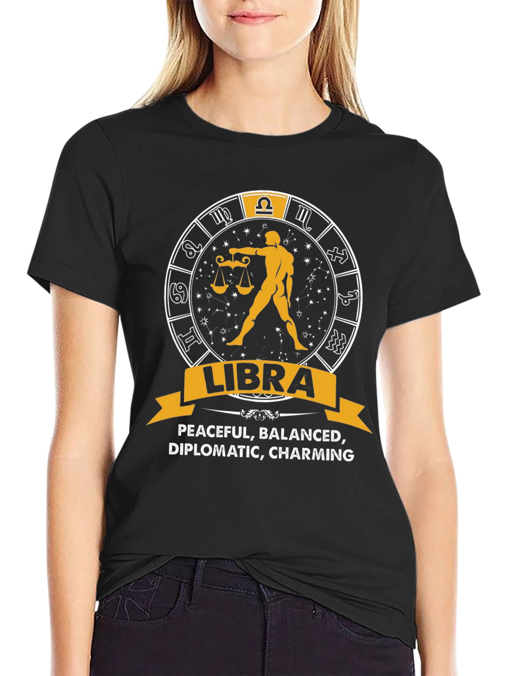 Libra Zodiac Sign T-Shirt - Peaceful Balanced Charming Tee
