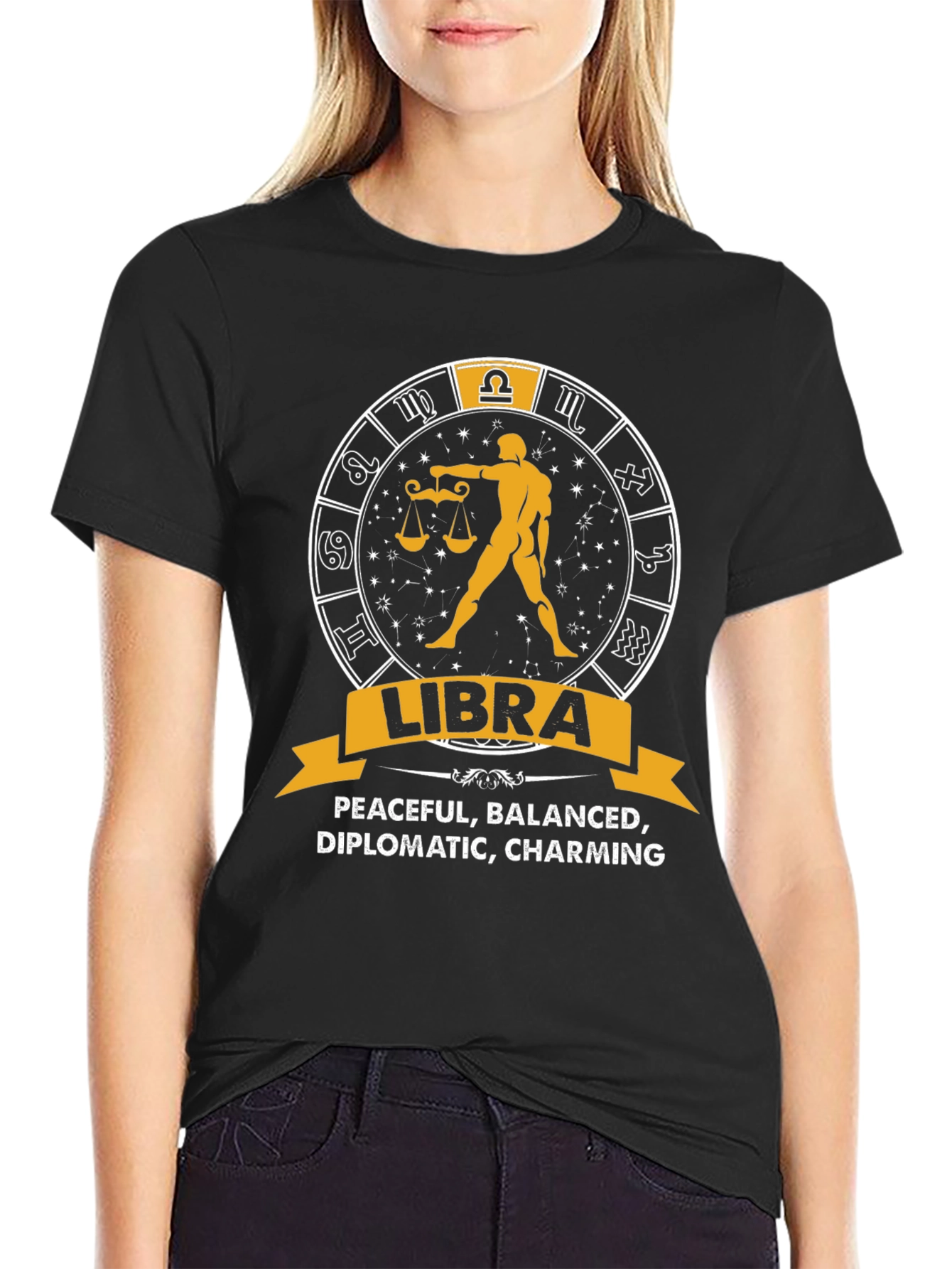 Libra Zodiac Sign T-Shirt - Peaceful Balanced Charming Tee