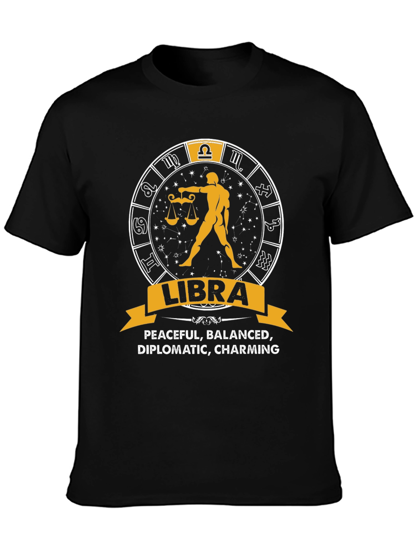 Libra Zodiac Sign T-Shirt - Peaceful Balanced Charming Tee